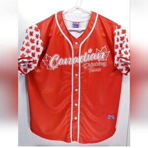 Canadian Drinking Team Size 3XL XXXL Jersey by USA Drinking Team Polyester Red